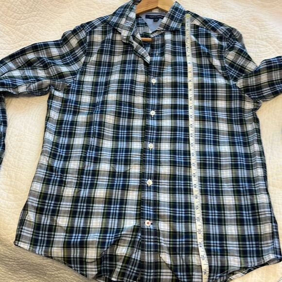 Tommy Hilfiger Mens Plaid Button Down Classic Preppy Academia Office Blue Small - Picture 5 of 9